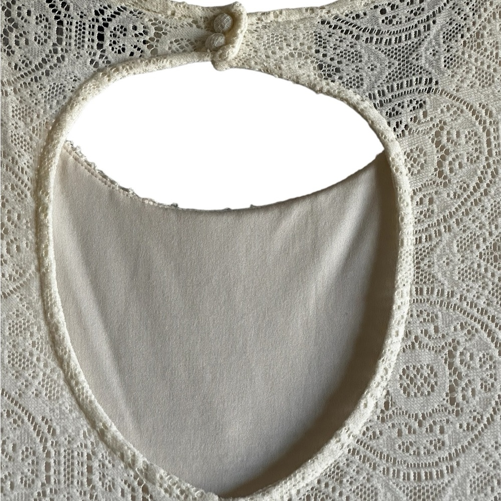 JESSICA SIMPSON WOMANS ANTIQUE WHITE SLIP KNEE LENGTH DRESS SZ LARGE - Picture 5 of 16